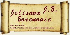Jelisava Borenović vizit kartica